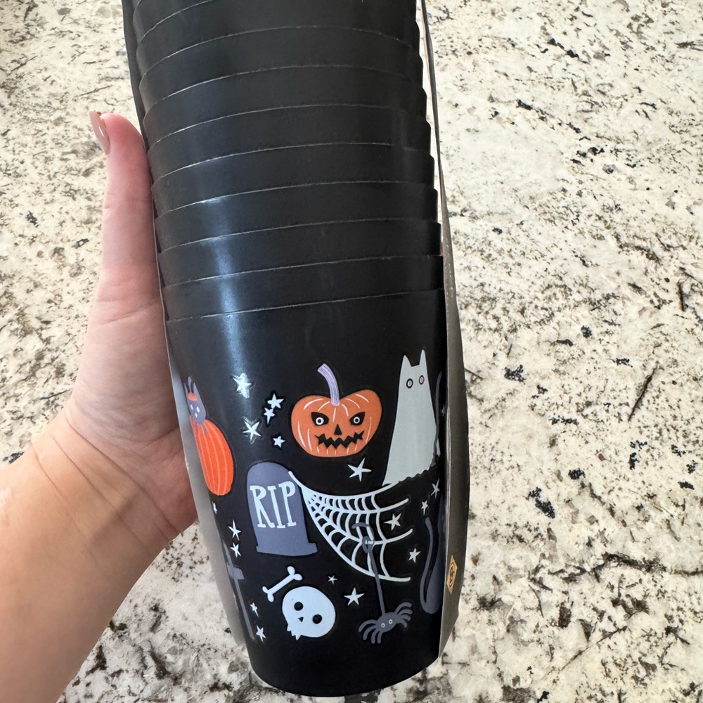 Halloween Themed Black Cups